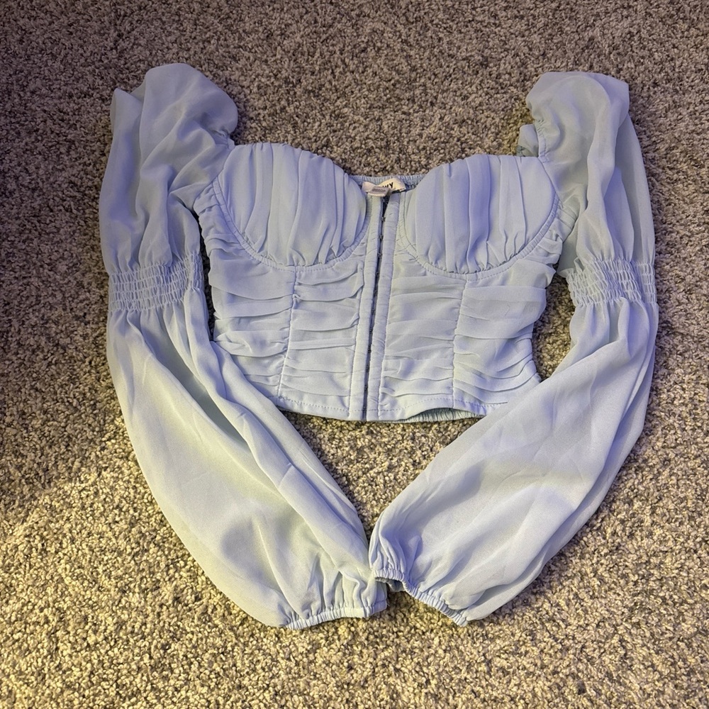 Elegant Blue Women's Top